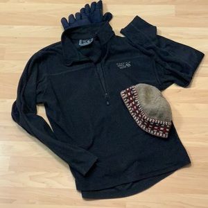 Mountain HardWear Fleece Zip Mock Turtle Neck XL